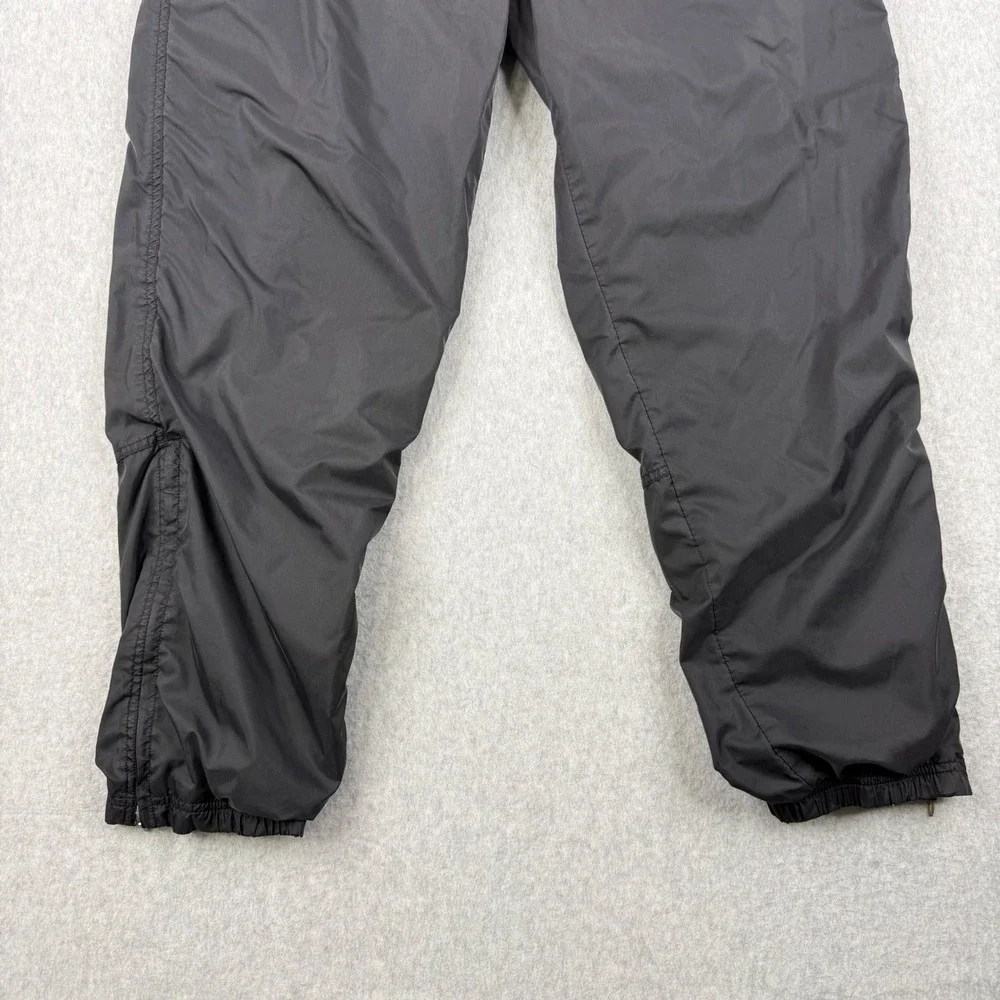 Vintage Nike Track Pants Mens Medium Black‎ Lined Windbreaker Ankle Zip Joggers
